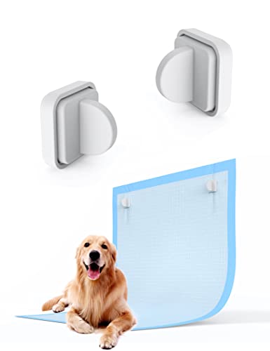 Image of Pee Pad Holder for Dogs Potty Training Pad Magnetic Wall Holder for Leg-Lifting Dogs & Marking in the House Compatible with Any Size of Puppy Pee Pads (White)