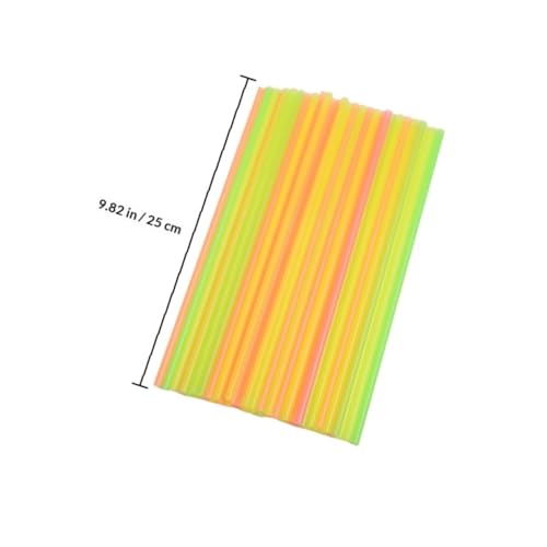 Abaodam 300 pitillos desechables plásticos fluorescentes 25cm miniatura 2