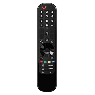 Substituição do controle remoto AN-MR21GA IR compatível com LG Smart TV 2021 Modelo OLED TV Series G1/C1/A1, QNED Mini LED TV Series QNED99/QNED90, Series NANO99/NANO90/NANO85/NANO80/NANO75/UP80/UP75