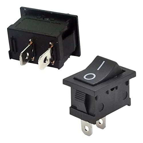 KCD1-101 Chave Interruptor Gangorra 2 Posições Preta