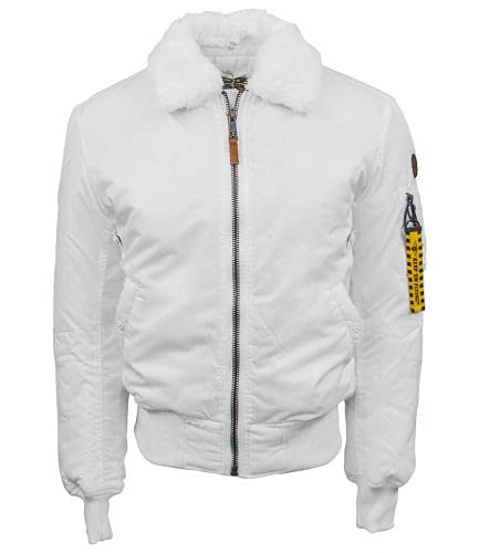 Top Gun® B-15 Men’s Heavy Duty Flight Bomber Jacket (White, 2X, Xx_L) #TOP12
