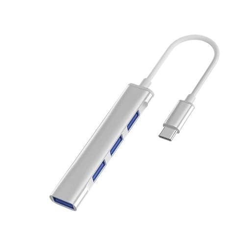 Hongpan USB C 3.0 タイプ C 3.1 3/4 ポート マルチ スプリッター アダプター(White Type C)