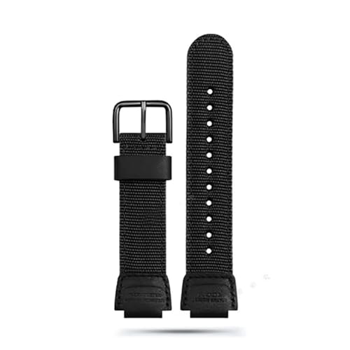 Bracelet montre nylon 18mm pour Casio AE1200Wh SGW-300 tissu noir