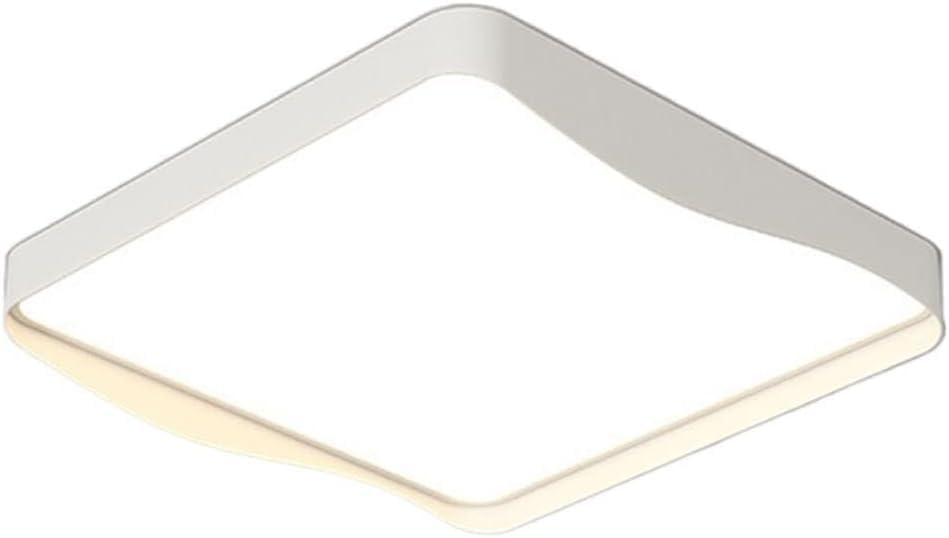 Plafonnier à intensité variable LED carré blanc moderne et mince pour chambre