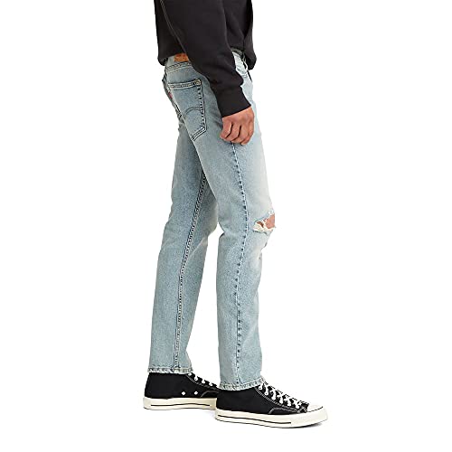 Image of Levi's Men's 512 Slim Taper Fit Jeans, Hypertrack Destructed-Light Indigo, 42W x 32L