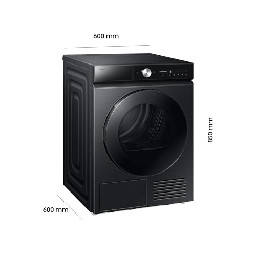 Samsung DV90DB8845GBU2 Wärmepumpentrockner DV8400D, 9 kg, EEK: A, AI Wäschetrockner mit Klartext-Display, AI Dry+, QuickDrive, SuperSpeed, Super Leise Programm, SmartThings-App, Schwarz