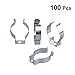 LIOOBO 100 unids U Clip Holder para tubo de luz LED Tubo...