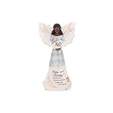 Calidad prémium: una figura de ángel de 6 pulgadas de alto x 3.5 pulgadas de largo x 1.75 pulgadas de ancho está fabricada con resina con pies de espuma y detalles pintados a mano, estilo de madera de abedul hecho a mano con complejidades en relieve y grabadas. Con alas revoloteando en el centro de su espalda vienen patrones de remolino. El acabado neutro, plateado y crema desgastado se adapta a un estilo rústico o moderno. La figura es adorada con pies de espuma en la parte inferior para proteger las superficies de arañazos.