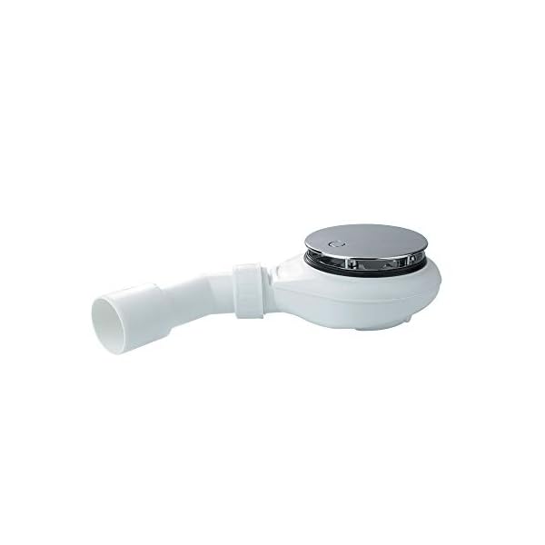 Trapflex Set - Ablaufgarnitur Viega Tempoplex 6963 + Haarsieb + Gleitmittel | Chrom Abdeckung | Hohe Ablaufleistung – Bild 3