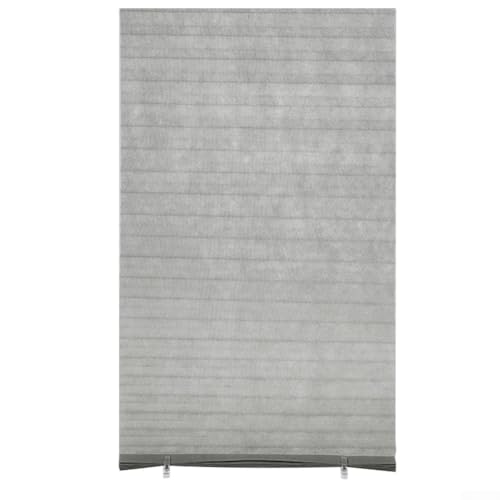 Persianas enrollables plisadas, cortina opaca y decorativa, diseño compacto enrollable, instalación sin taladro, color gris (90 x 150 cm)