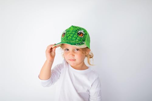 BRIEF INSANITY Kids Alligator Animal Hat - Durable Youth Baseball Style Cap with Adjustable Backstrap - Green Gator Print Hat for Kids2