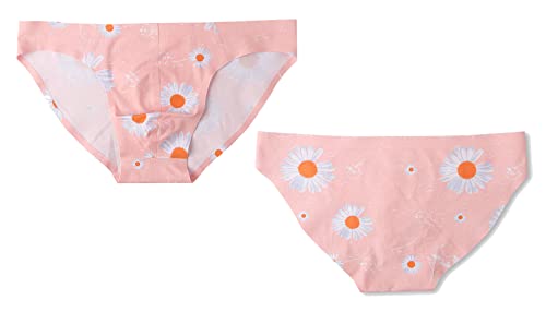 COMLIFE Men's Daisy Print Cotton Triangle Pants Traceless Low Rise Panties2