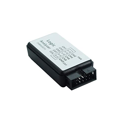 Image of DEVMO 24MHz 8CH 24MHz 8 Channel USB Logic Analyzer Device with EMI Ferrite Ring USB Cable UART IIC SPI Debug Compatible with Ar-duino ARM FPGA M100 SCM