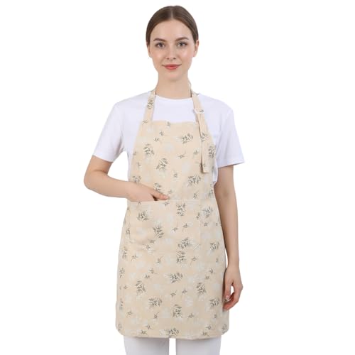 WJIAAA Country Japanese Style Belt Baking Apron, Vintage Floral Print