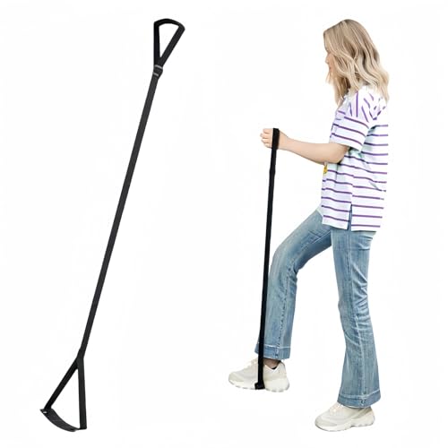 rigid leg lifter for after knee surgery extra long leg lifters for elderly adjustable leg lifter strap for after hip replacement limited mobility foot lifter aid for bed car wheelchair