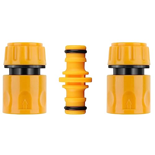 CZSYZCZS Hose Fitting Double Male Hose Connectors and 2PCS End Quick Connectors for Hose Pipe Fitting 1/2/ / Plastic Tap Connector (Quick Connector+Double Male Connector)