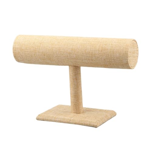 Hemobllo Organisateur De Présentoirs à Bijoux Lin T-bar En Jute, Simple Couche, Pour Montres Et Bracelets, Présentation En Magasin
