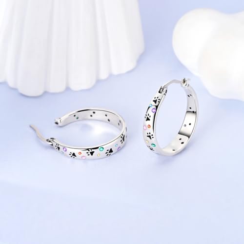 NARMO 925 Sterling Silver Hoop Earrings for Women Hypoallergenic Lightweight Simple Huggie Hoop Earrings Twisted Hoop Earrings Colorful Cubic Zirconia Hoop Earrings Rainbow Hoop Earrings2