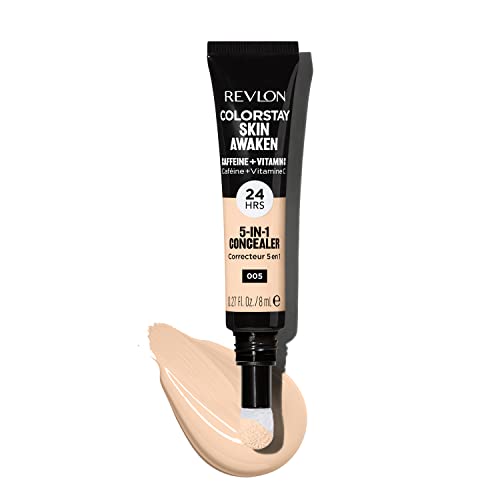 Image of REVLON Colorstay Skin Awaken 5 in 1 Concealer for woman, lightweight, Transfer Proof, Infused with Caffeine and Vitamin C, Hides imperfactions, dark circles & puffiness, Fair (005)