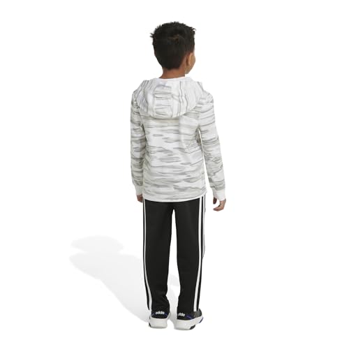 Image of adidas Boys 2-piece Long Sleeve Hooded Printed Tee & Pant Set
