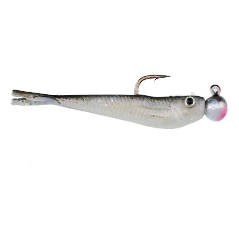 Berkley PowerBait Power Minnow Fishing Bait, Black Shad, 3in | 8cm, Irresistible Scent & Flavor, Realistic Action, Split Tail Design, Ideal for Bass, Walleye, Trout, Panfish Species and More Cover