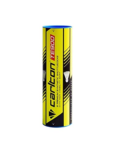 DUNLOP CARLTON BADMINTON SHUTTLECOCK TE900 WHITE/BLUE 6PK