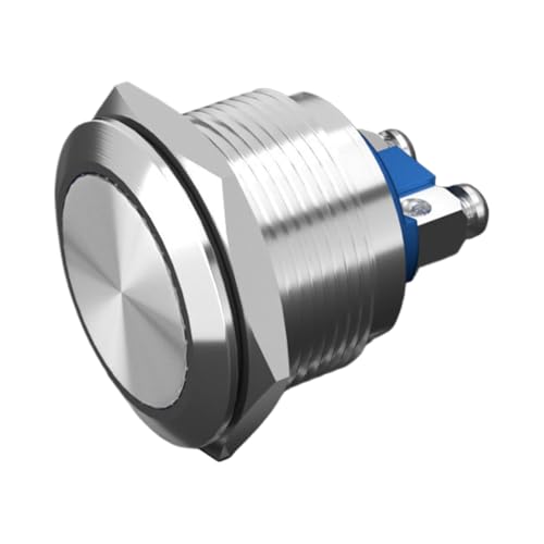 Bouton-poussoir 22mm réinitialisation automatique en inox haute résistance aux manipulations