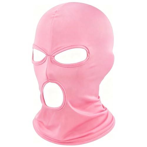 Image of 3 Hole Full Face Mask, Women Men Thin Balaclava Face Mask for Motorcycle Bike Hunting Cycling Cap Ski
