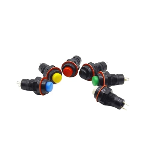 Image of 10mm Self-Lock/Momentary Pushbutton Switches Round Cap AC 250V/1A Push Button Switch(Blue,Momentary)