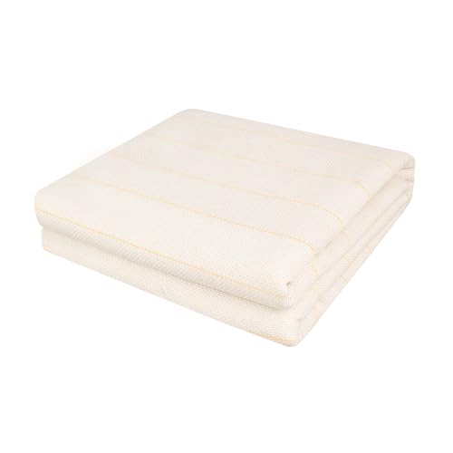 Image of 80 inch x 80 inch Large Tufting Cloth for Tufting Gun, Primary Tufting Cloth with Marked Lines, Durable Monks Cloth for Punch Needle, Edges Sewn for DIY Crafts