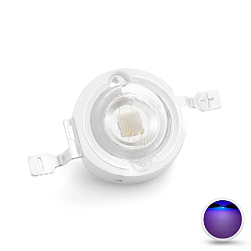 Chanzon 10 ̃nCp[ LED `bv 3W O (UV 395nm / 400mA-500mA / DC 3V-3.4V / 3 bg) SMD COB ̃R|[lg _CI[h 3 W Odv r[Y DIY Ɩ