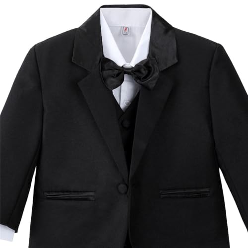 image for Dressy Daisy Toddler Boy' 5 Pcs Set Formal Tuxedo Suits No Tail Weddin