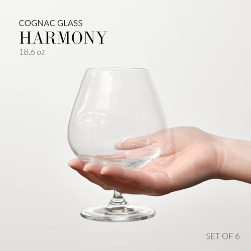 Image of Krosno Cognac Glasses Set of 6, 18.6 oz, Harmony Collection