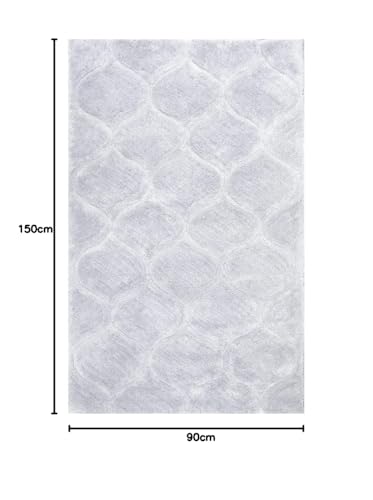 Image of Shanno Carpet Hand Woven Fluffy Shag Carpet Living Room Bedroom Hall with 2 Inch Pile Height Size(2x5 Feet