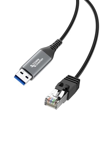 CableCreation USB to Ethernet Cable 10FT, USB to RJ45 Internet LAN Network Cable, Gigabit Directly Connected, Compatible with Laptop, Desktop PC, Switch and More