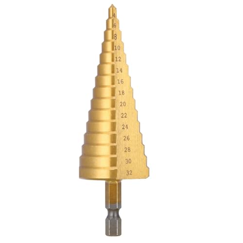 Tumintu Broca escalonada HSS de 4 a 32 mm con ranura recta, para metal y perforación, broca de núcleo y pagoda