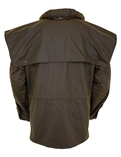 Outback Trading Company Men's Swagman Waterproof Breathable Cotton Oilskin Western Jacket with Adjustable Hood2