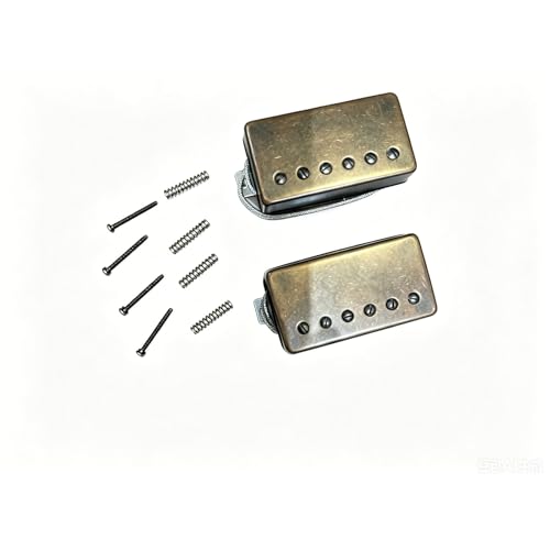 Micros Humbucker Alnico 57 dorés pour guitare Les Paul style, set de 2 en cuivre rouge