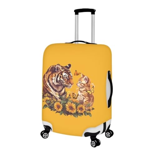 Animals Sunflowers Print Luggage Cover For 22-24 Inch Suitcase Dust-proof Washable Travel Suitcase Protector With Zipper2