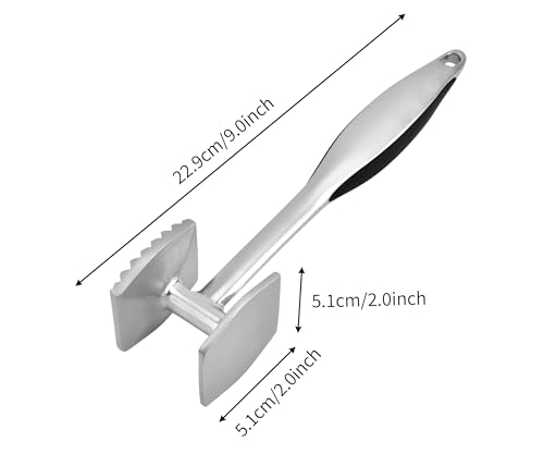 Image of Aliglow Meat Tenderizer Hammer Tool Pounder For Tenderizing Steak Beef Poultry, Heavy Duty Dual-Sided Mallet with Soft Grip Handle - Multifunctional Kitchen Beater for Chicken,Fish, Baking (Pack of 2)