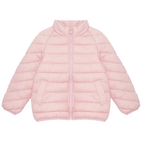 Image of YiZYiF Girls Thicken Padded Clothes Lightweight Puffer Jacket Zip Up Warm Outerwear Winter Fleece Coats 5-12 Years