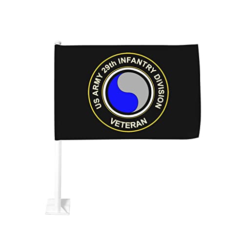 US Army Veteran 29th Infantry Division 100% Polyester Fabric With Printing For Indoor Outdoor Decoration