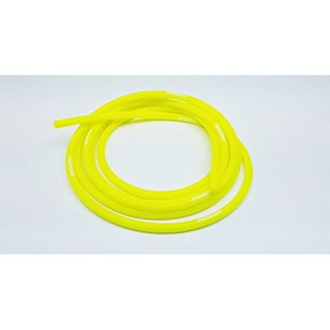 Autobahn88 High Performance Silicone Vacuum Hose, ID 0.12" (3mm), OD 0.31" (8mm), 10 Feet Per Reel (3 Meter), Neon Yellow Cover
