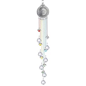 Windgong voor buitenmuziek Hanging Crystal Ball Prism Suncatcher Metal Lotus Decor Hanger Fengshui Ornament Indoor Wind…