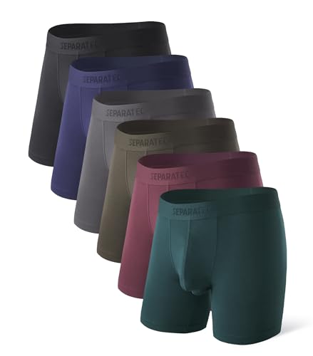 Separatec Mens Underwear with Pouch Moisture Wicking Dual Pouch Boxer Briefs Rayon From Bamboo Underwear Men, Halloween Theme