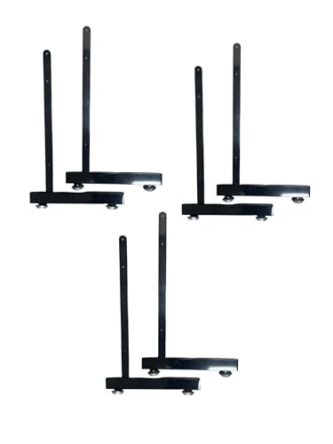 Only Hangers Black Commercial Grade L Legs for Gridwall and Grid Panels - Set of 3 Pairs.