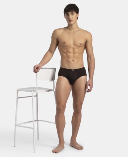 Image of Jockey 8035 Men Super Combed Cotton Solid Brief with Ultrasoft Concealed Waistband