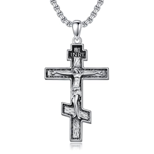 Croix en argent 925 pendentif crucifix gothique pour un bijou durable