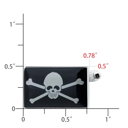 Maniceras Calavera Plano Logo de Peligro para Hombre miniatura 4