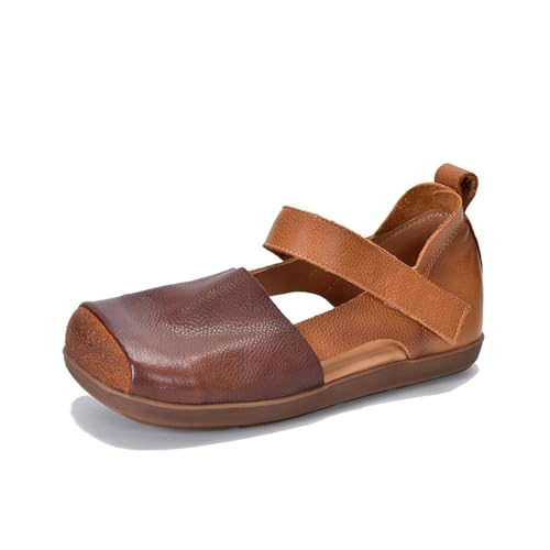 Womens Sandals Retro hollow toe sandals for women flat square toe single shoes for women soft sole Roman sandals color matching